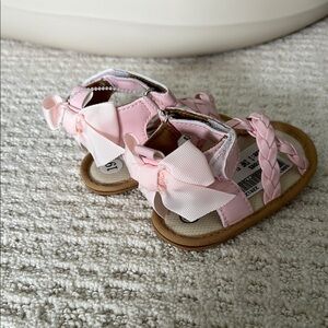 Pink Braided Kids Sandals
